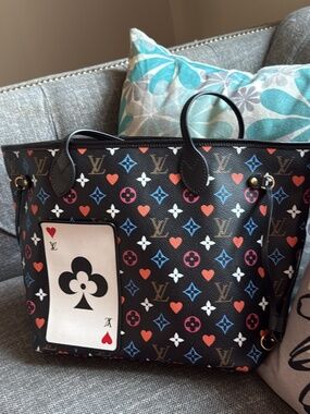 Authentic Louis Vuitton Game On Neverfull MM Multicolor